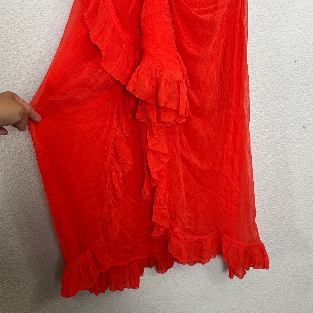 J.‎ Crew Collection One Shoulder Dress Crinkle Chiffon Womens 0 NEW Lined Formal - Picture 5 of 14